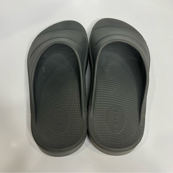 Oofos OOahh slides sandals in slate gray unisex sizing comfort shoes recovery - Picture 6 of 9